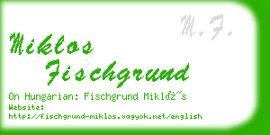 miklos fischgrund business card